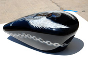 Celtic Winged sword airbrushed cruiser bike