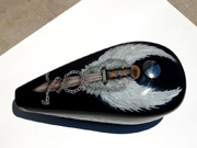 Celtic Winged sword airbrushed cruiser bike