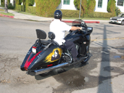 Batman and Joker cruiser motorcycle paint job