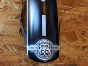 Matte black Viking and Finland Road 66 Logo - Motorcycle airbrush artwork