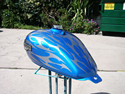 Blue Tribal Triumph cruiser tank