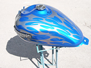 Blue Tribal Triumph cruiser tank