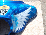 Baseball Wings Skull motorcycle custom motorcycle paint job