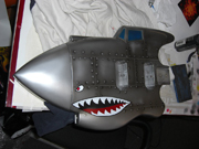 Shark Airbrushed aviation nose art guitar