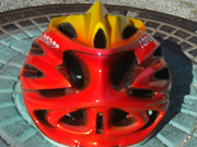 Flamin bicycle helmet with custom paint and airbrush