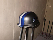 German style helmet with stars and strips