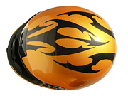 Orange CBR custom airbrushed helmets