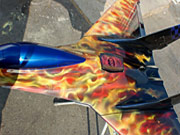 True fire airbrushed RC Jet